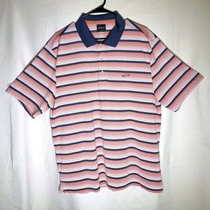 Greg Norman Golf Polo Shirt Mens XL Play Dry Multicolor Striped Tasso Elba